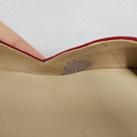 Marc Fisher Size 8.5 Women's Tuscany Suede Red Multi Ankle-High Pump - Picture 8 of 9